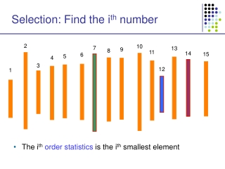 Selection: Find the i th  number