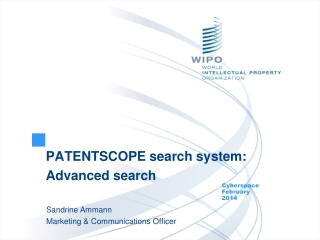 PATENTSCOPE search system: Advanced search