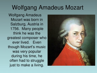 Wolfgang Amadeus Mozart