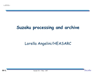 Suzaku processing and archive