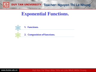 Exponential Functions.