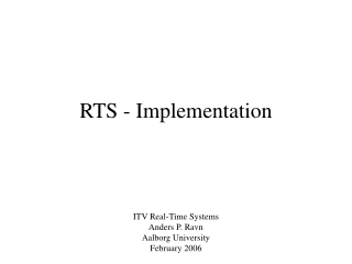 RTS - Implementation