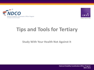 Tips and Tools for Tertiary