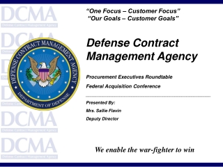 Defense Contract Management Agency Procurement Executives Roundtable