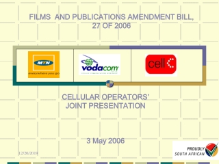 CELLULAR OPERATORS’  JOINT PRESENTATION 3 May 2006
