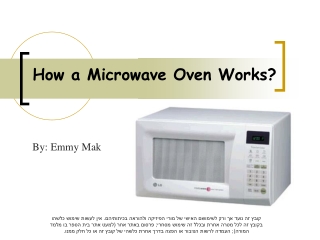 How a Microwave Oven Works?