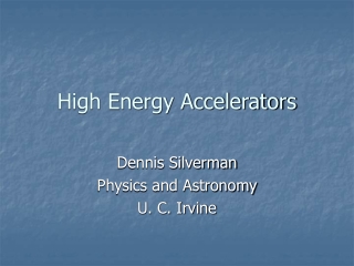 High Energy Accelerators