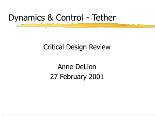 Dynamics &amp; Control - Tether