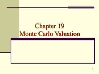 Chapter 19 Monte Carlo Valuation