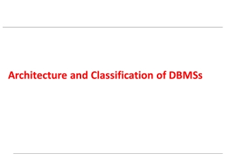 Architecture and Classification of DBMSs