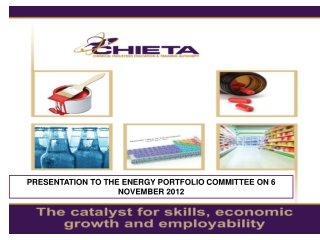 PRESENTATION TO THE ENERGY PORTFOLIO COMMITTEE ON 6 NOVEMBER 2012