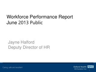 Workforce Performance Report June  2013 Public