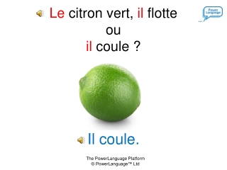 Le  citron vert,  il  flotte  ou  il  coule ?