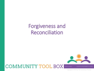 Forgiveness and Reconciliation