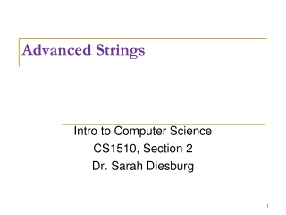 Advanced Strings