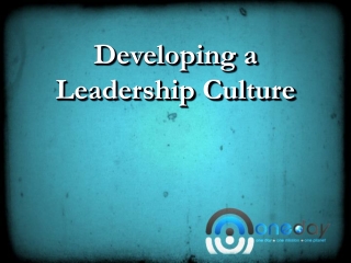 Developing a Leadership Culture