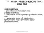 2.1. MISJA PRZEDSIEBIORSTWA I JEGO CELE