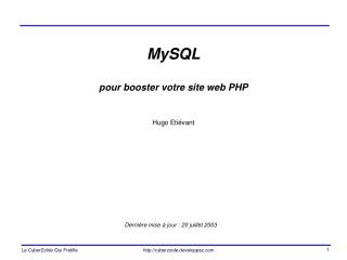 MySQL pour booster votre site web PHP