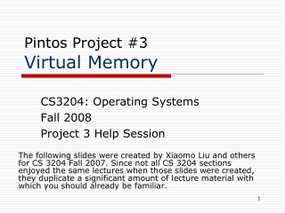 Pintos Project #3 Virtual Memory