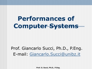 Performances of Computer Systems