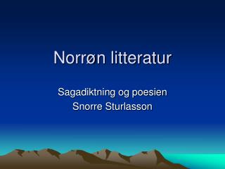 Norrøn litteratur