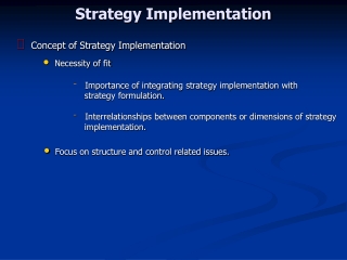 Strategy Implementation