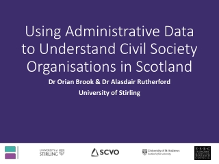 Using Administrative Data to Understand Civil Society Organisations in Scotland