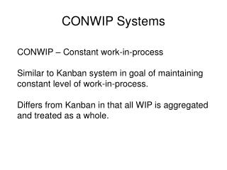 CONWIP Systems