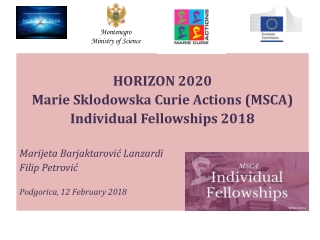 HORIZON 2020 Marie  Sklodowska  Curie  Actions  (MSCA) Individual Fellowships  2018