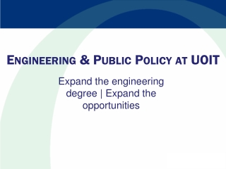 Engineering &amp; Public Policy at UOIT