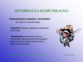 NEVERBALNA KOMUNIKACIJA