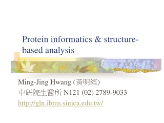 Protein informatics &amp; structure-based analysis
