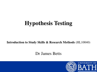 Hypothesis Testing