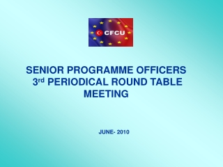 SENIOR PROGRAM ME  OFFICERS 3 rd  PERIODICAL ROUND TABLE MEETING