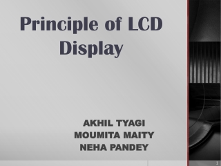 Principle of LCD Display