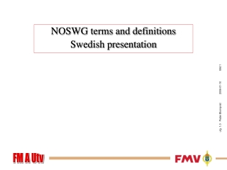 NOSWG terms and definitions Swedish presentation
