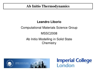 Ab Initio Thermodynamics