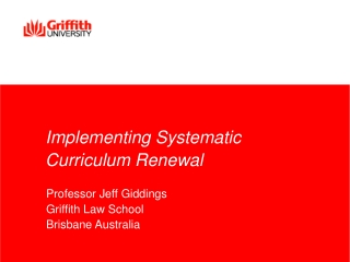 Implementing Systematic Curriculum Renewal