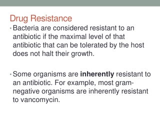 Drug Resistance