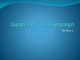 Japan’s Pacific Campaign