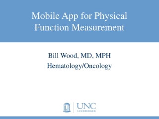 Mobile App for Physical Function Measurement