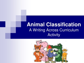 Animal Classification A Writing Across Curriculum Activity