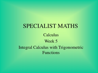 SPECIALIST MATHS