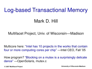 Log-based Transactional Memory