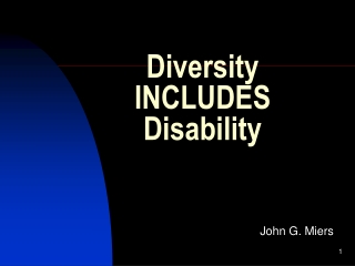 Diversity INCLUDES Disability