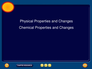 Physical Properties and Changes Chemical Properties and Changes