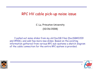 RPC HV cable pick-up noise issue