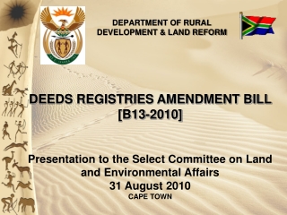 DEPARTMENT OF RURAL DEVELOPMENT &amp; LAND REFORM