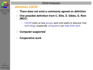 CSCW Introduction