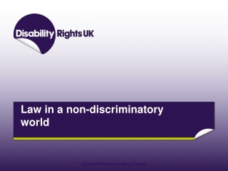 Law in a non-discriminatory world